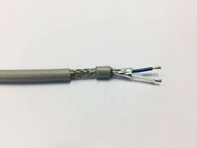 Cable 4 × 0,22 mm² Cu estañado (2 pares) · Malla Cu estañado + Pantalla Al — Conduplast