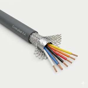 Cable 7 x 0,50 mm² · Malla Cu Estañado + Pantalla Al — Conduplast