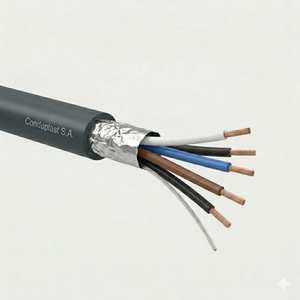 Cable 5 x 0,22 mm² · Cuerda Descarga Cu Estañado + Pantalla Al — Conduplast