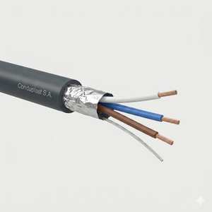 Cable 3 x 0,22 mm² · Cuerda Descarga Cu Estañado + Pantalla Al — Conduplast